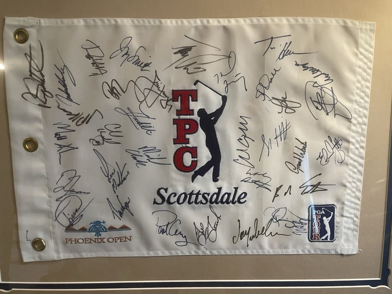 TPC Scottsdale Phoenix Open Singed Flag 30+ Golfers