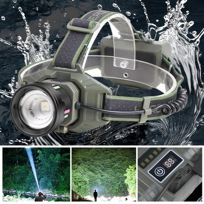 300000 Lumen Superhell LED Stirnlampe USB Wiederaufladbar Headlight Taschenlampe