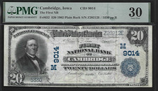US Cambridge, Iowa $20 1902 PMG 30 Fr #652 The First NB CH#9014