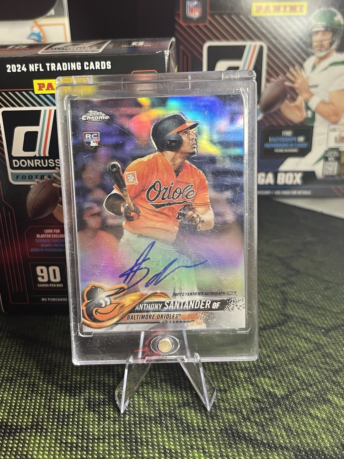 2018 Topps Chrome - Rookie Autographs Anthony Santander #RA-ANS Refractor /499
