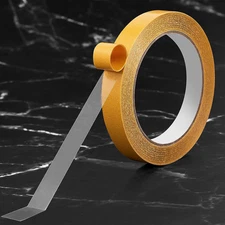 Ultra-Thin Clear Double Sided Tape 0.6Inch X 66Feet Two Sides Sticky Tape with S