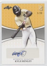 2022 Leaf Perfect Game National Showcase Yellow 1/20 Kyle Henley Auto 7ba