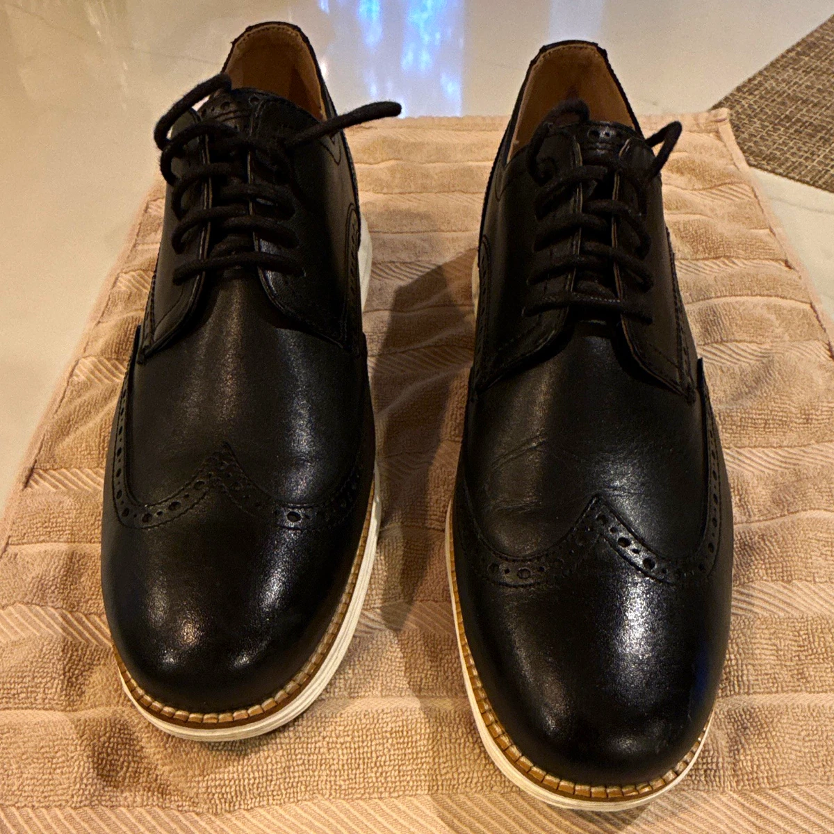 Cole Haan Mens Black Leather Grand Os‎ Oxford Lace Up Dress Shoes 10 M Men main image 3