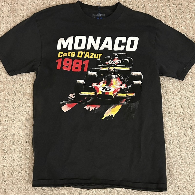 Vintage Formula 1 Brandmakers 1981 T-shirt  Monaco Grand Prix Cote D’Azur Rare 