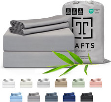 King Sheets Set, Pure 100 Viscose Derived from Bamboo Bed Sheets Set, Luxurious