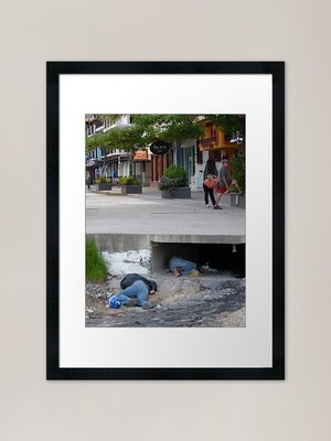 above and below - arriba y abajo Fr Gerahmtes Wandbild Poster Leinwanddruck Bild