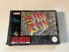 Super Nintendo SNES PAL Sim City Complete Boxed Game
