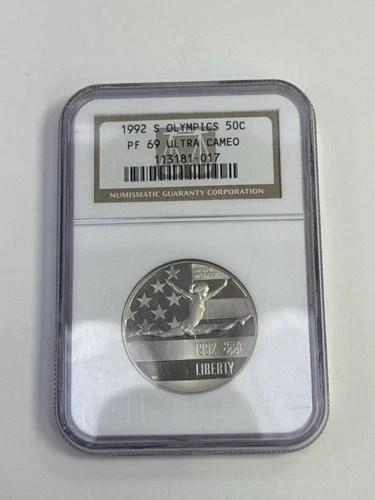 1992-S Olympics Gymnastics 50c PF 69 Ultra Cameo NGC