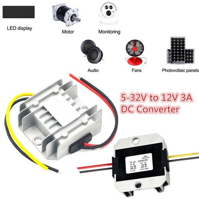 Voltage 12V Converter DC Regulator 3A Car to Power 1x Stabilizer 5-32V Universal