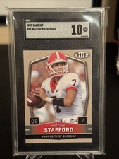 2009 SAGE Hit - Matthew Stafford #59 SGC Gem Mint 10