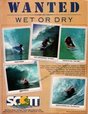 Scott Hawaii Team Bodyboards Print Ad Ephemera Wall Art Decor Tanaka Lindholm