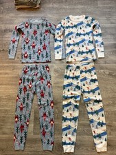 Hanna Andersson Organic Cotton Lot Of 2 Holiday Pajamas Size US 6-7 Pre-owned