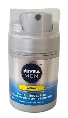 NIVEA Men  ENERGY   REVITALIZING LOTION   SPF 15 Sunscreen 1.7 fl oz / 50 mL