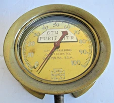 Vintage US Gauge Co. SUN SHIPBUILDING Steam Brass Ship Chester PA Brass