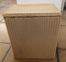 Vintage Lloyd Loom Cream Laundry Basket