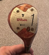 Vintage Wilson 1-Wood Driver RH Steel Shaft Laminated Maple Excellent Condition
