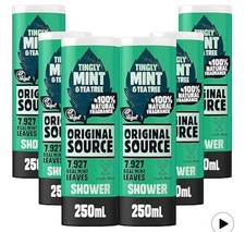 Original Source Mint & Tea Tree Shower Gel 6x250ml Vegan Cruelty Free 5.03 per litre