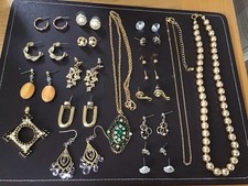 Costume Jewellery Mixed Earrings Drop & Pierced, Necklaces.