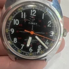 Timex Vintage Automatic Watch Black Dial NOT WORKING / FOR PARTS / REPAIR