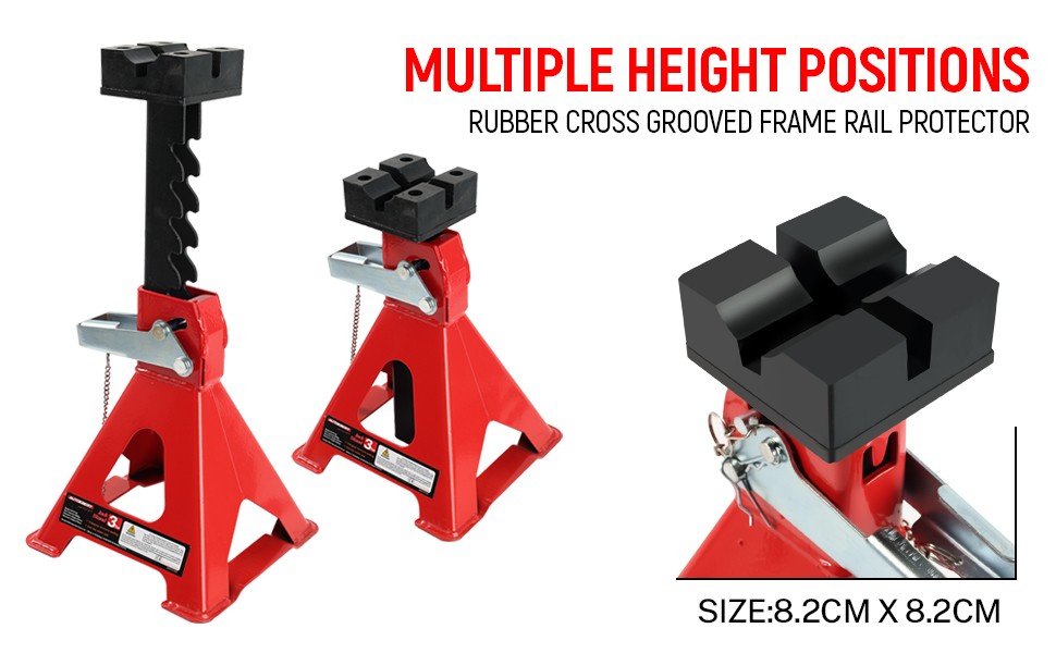 3Ton Jack Stand Adjustable Truck Lift Hoist Heavy Duty Steel Car with Rubber Pad