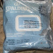 Spalding Kid's Bundle Brick No-Show Socks, 30-Pack, Sizes 4-10