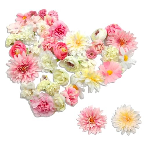 Petite Tête de Fleur Blanche pour Décoration de Table et DIY Romantique