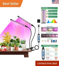 Grow Lights for Indoor Plants, Grow Light with Red Blue Full Spectrum, 2 Head...