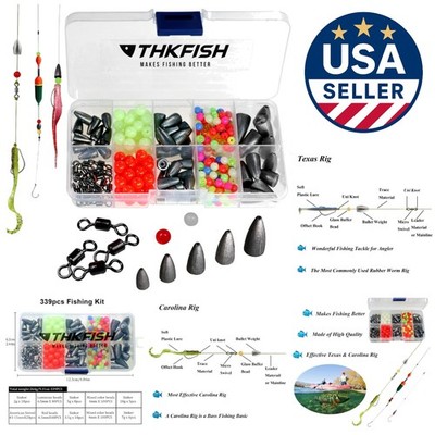 Versatile Bullet Weights Tackle Kit for Texas & Carolina Bass Fishing Rigs