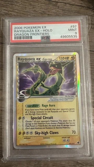 Pokemon Rayquaza ex 97/101 EX Dragon Frontiers Holo PSA 9 Mint Low Pop