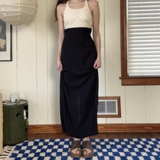 Vintage Rampage Black Maxi Backless Gown - Prom Dress size 9 fits like M