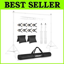 10x7ft White Backdrop Stand Kit for Events Photography
