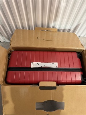 Away Large Trunk Luggage, 31 Inch Hardside Suitcase Red Open Box