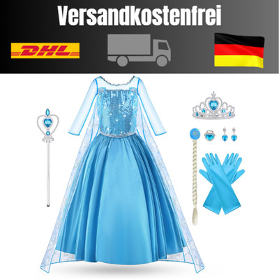 Elsa Kostüm Mädchen Halloween Weihnachten Party Set