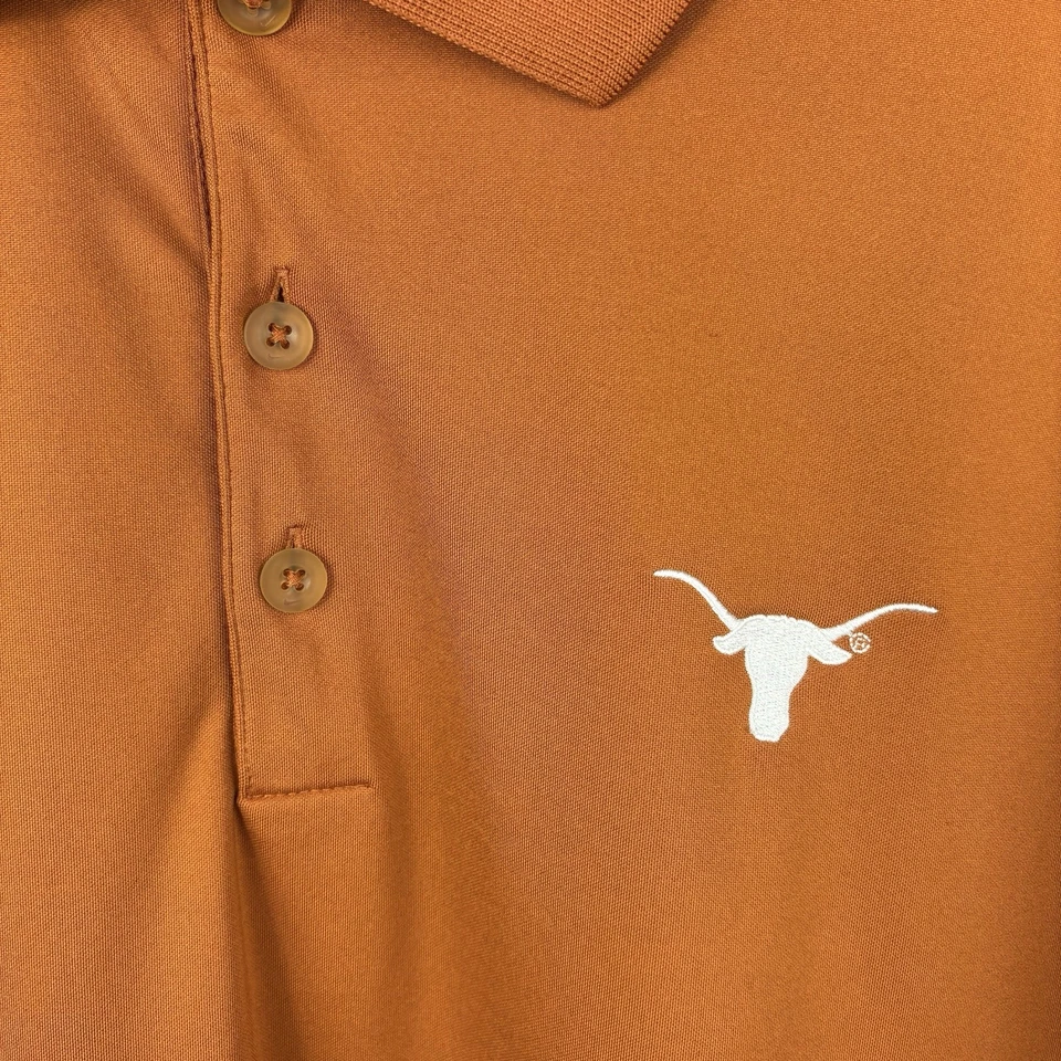 Texas Longhorns Polo Shirt Mens 2XL Orange Dri-Fit Nike Golf Tour Performance - Image 4 of 4