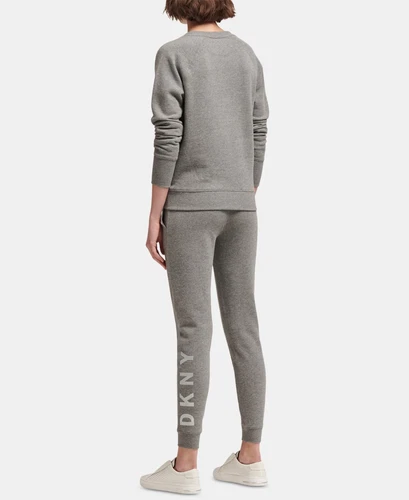 DKNY Damen Sport Glitzer Logo Fleece Sweatshirt X-Small - Bild 2 von 2