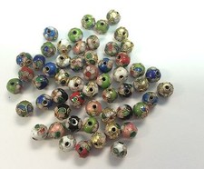 100 New 8mm Mix Handmade Cloisonne Beads