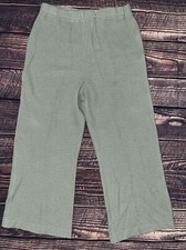St John Collection Womens Sz 10 Light Sage Green Santana Knit Pull On Pants