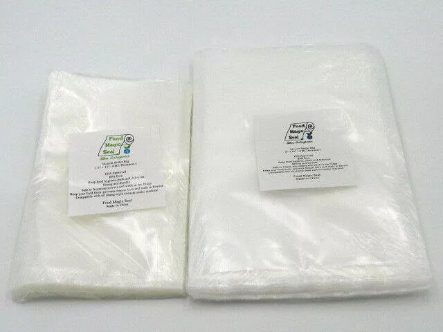 200 Bags 100-8x12 & 100-6x10 Food Magic Seal for Vacuum Sealer Food  Storage!