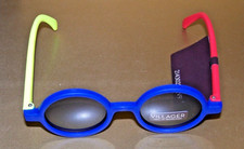 LIZ CLAIBORNE VILLAGER BLUE/RED/YW JUVENILE SUNGLASSES SO CUTE - 100 UV NWT 