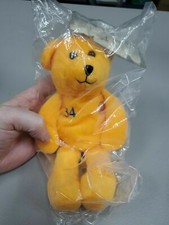 Nolan Ryan Plush Bear 12191/36000 Express To Cooperstown Yellow Sealed in bag