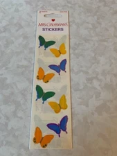 “1 SHEET “ (4 SQS) MRS. GROSSMAN’S STICKERS COLORFUL BUTTERFLIES  *8 PCS