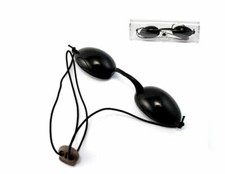 Flex Tanning Goggles Black with Clear Case IPL Goggles Protective Eyewear