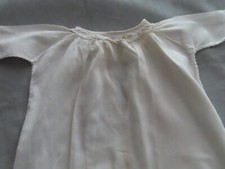 VTG Baby Batiste Eastern Isles Dress White Pink Hand Embroidery Lace Gown