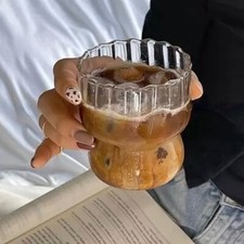 Ribbed Glass, Dessert Cup, Cocktail Glass, Iced Coffee Glass, NEW IN BOX