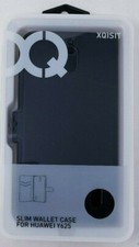 Xqisit Funda Cartera Delgada Negra para Huawei Y625 Protector Folio Libro