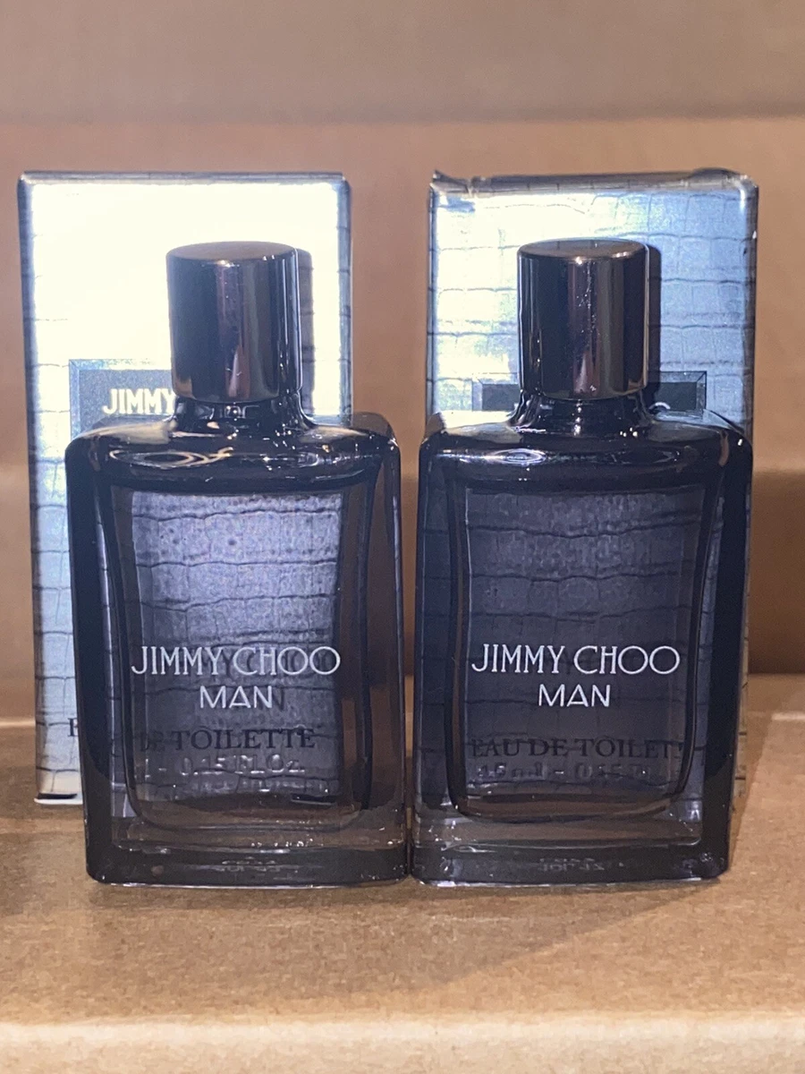 JIMMY CHOO MAN Eau De Toilette MINI SPLASH FOR MEN 0.15 Oz 4.5 ml Qty 1