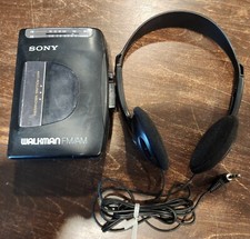 Vintage Sony Walkman WM-FX10 FM/AM Cassette Player MDR-023 Headphones WORKS