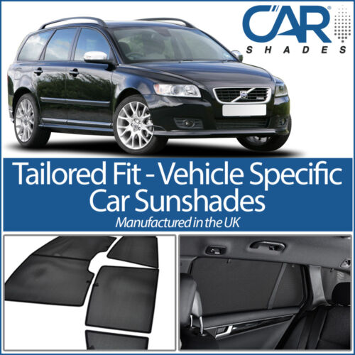Volvo V50 Estate 03-12 UV CAR SHADES WINDOW SUN BLINDS PRIVACY GLASS TINT BLACK  - Picture 1 of 12