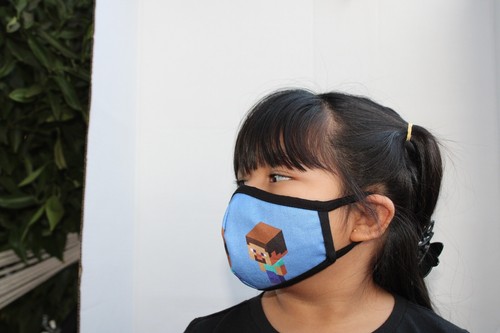6 FACE MASK KIDS COTTON FABRIC WITH POCKET ( 4 TO 7 YEARS OLD ) - Picture 8 of 11
