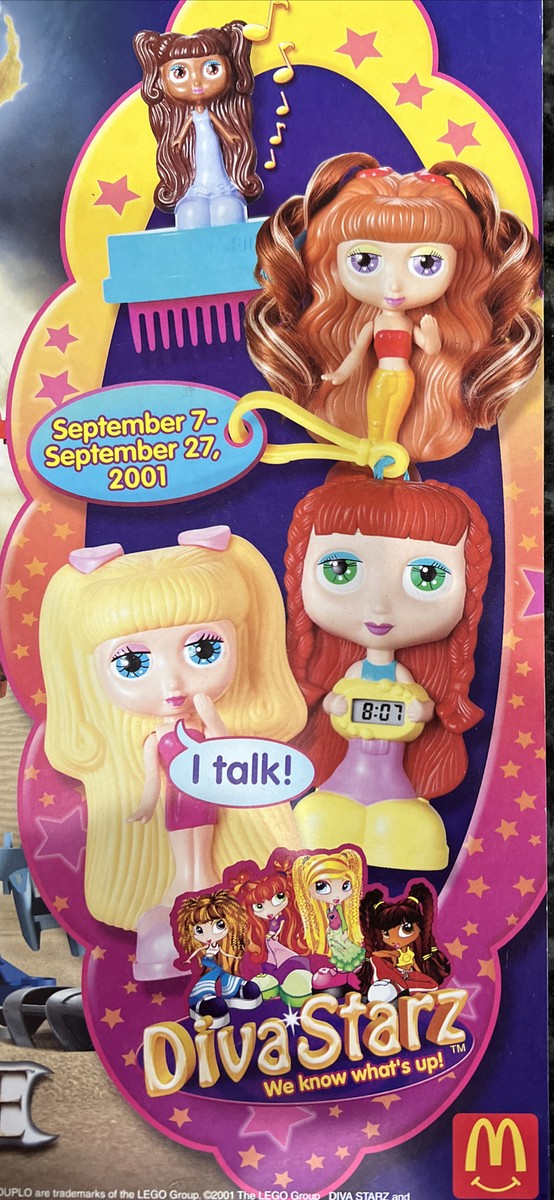 マクドナルド　米国　ハッピーセット2001年Diva Starz 全9個セット Diva Stars - Mcdonalds 2001 Complete Set 8 Sealed in Packages. (C